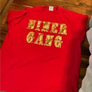 Niner Gang men’s  Red T-Shirt size San‎ Francisco forty niners nfl football (58)